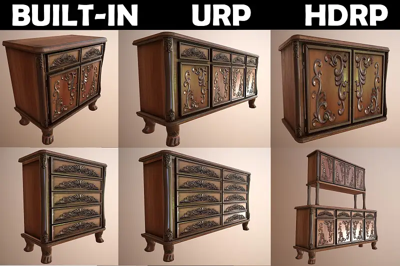 Carved Wooden Cabinet And Dresser Pack - BananaMonkey Asset Thumbnail