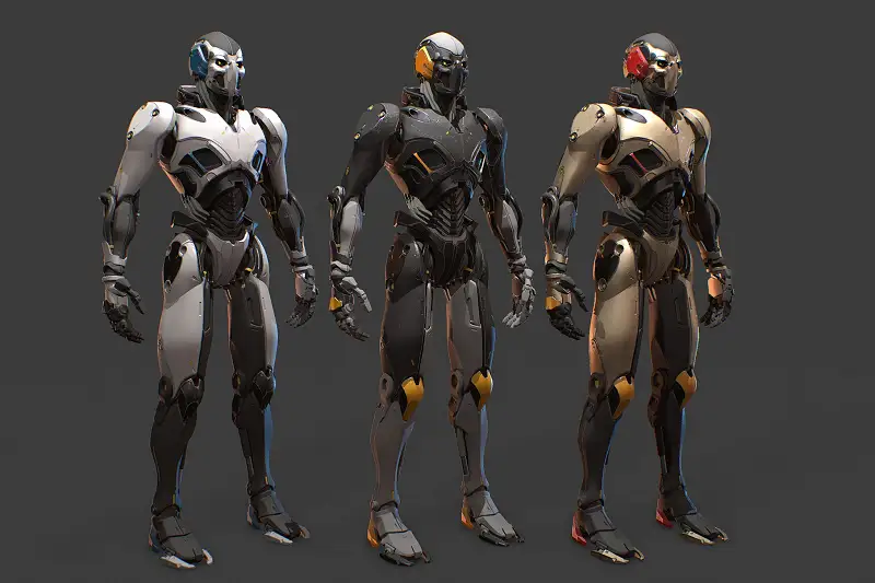 Sci-Fi Robot Character with PBR materials Asset Thumbnail