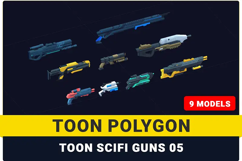 Toon SciFi Guns 05 Asset Thumbnail