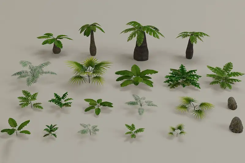 Tropical Vegetation and Rocks for Unity Asset Thumbnail