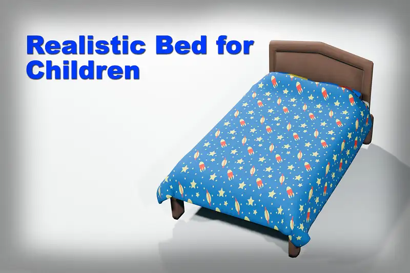 Realistic Bed for Children Asset Thumbnail