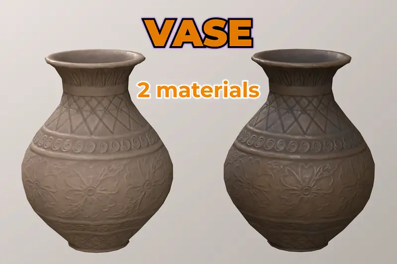 Clay Vase Ancient with Ornament Asset Thumbnail