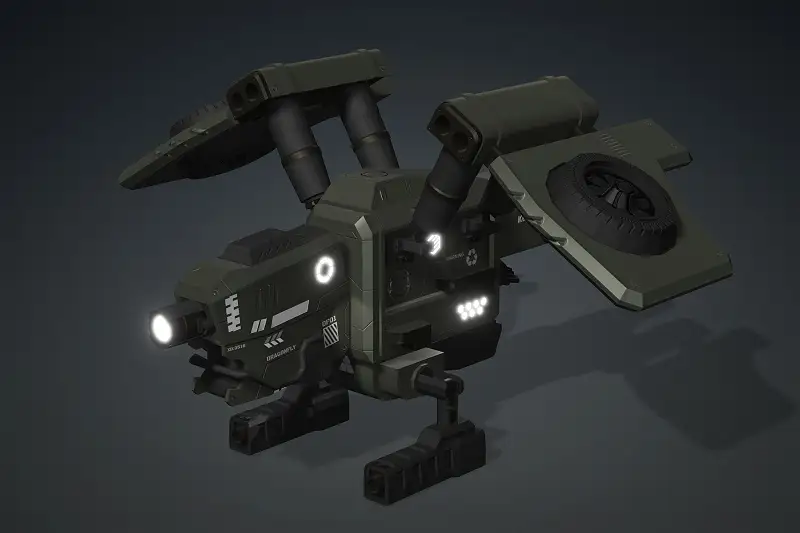 Sci-Fi Drone Dragonfly Asset Thumbnail