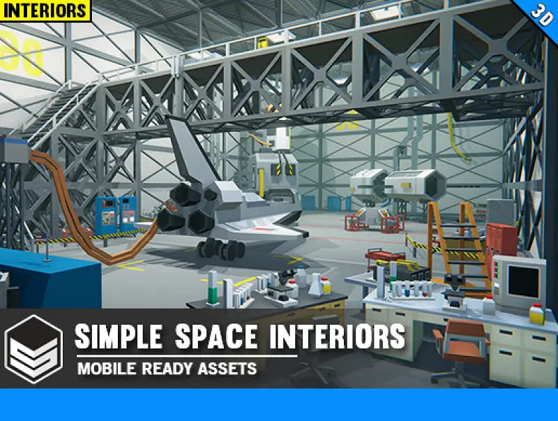 Simple Space Interiors - Cartoon Assets Asset Thumbnail