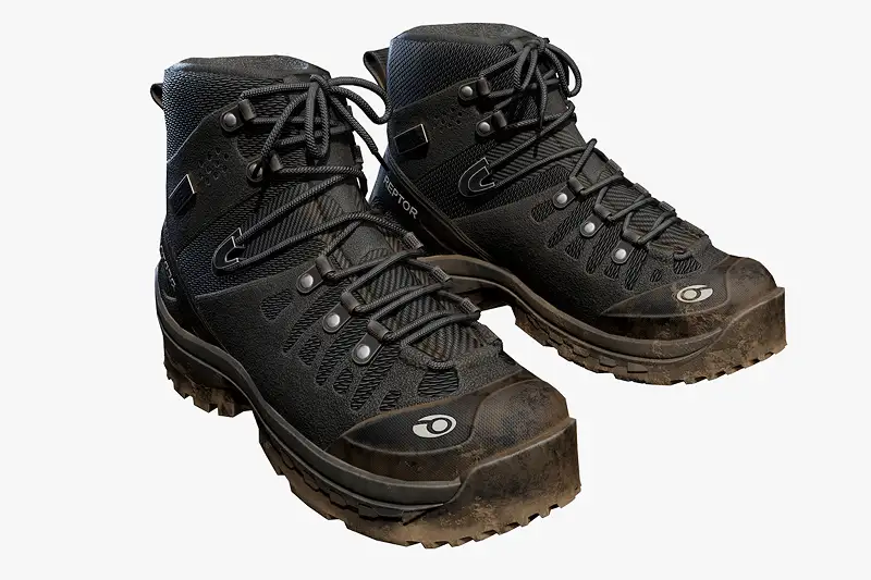 Tactical Boots 3D Model Asset Thumbnail