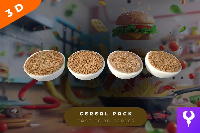 Cartoon Cereal Pack Asset Image