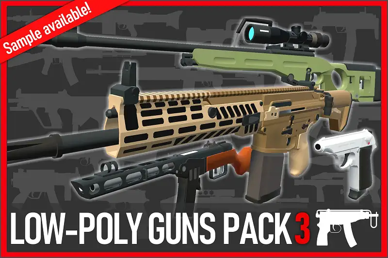 LOW-POLY GUNS PACK vol.3 Asset Thumbnail