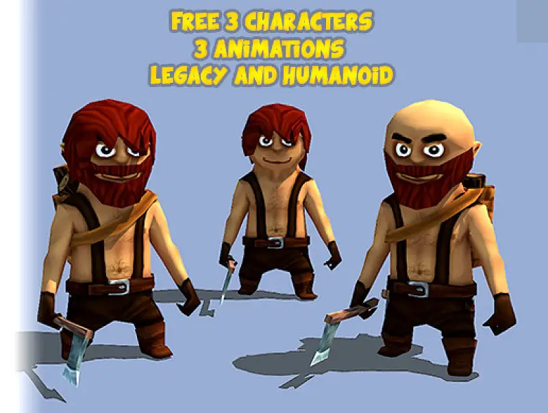 3 Free Characters Asset Thumbnail