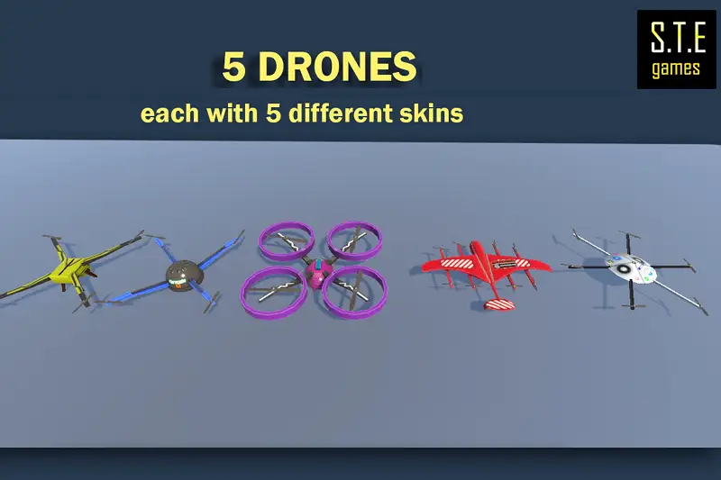 5 Stunning Drones for Mobile Games Asset Thumbnail