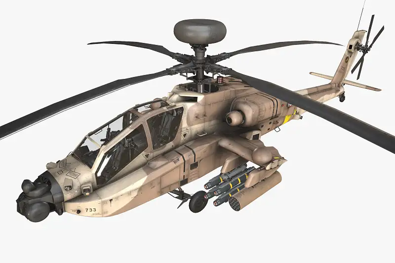 Apache AH-64D Israel Air Force Static Model Asset Thumbnail