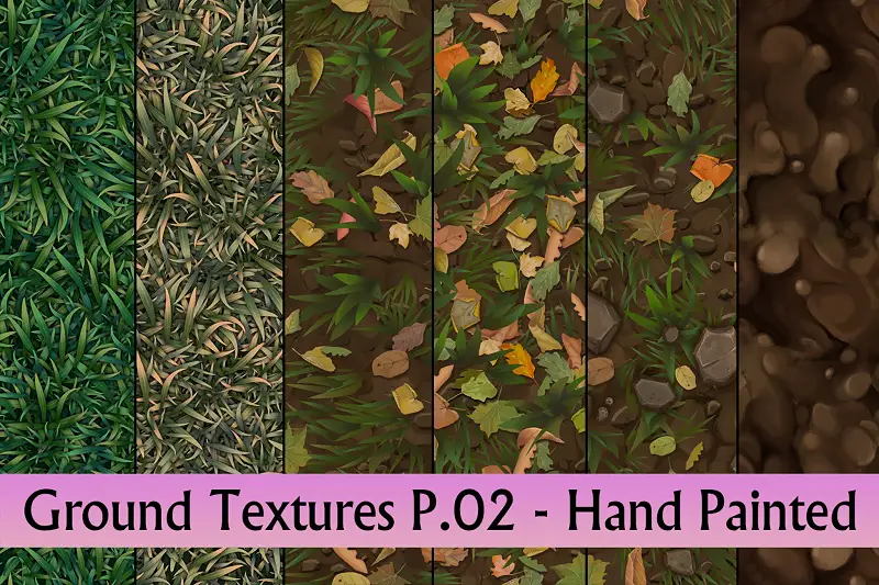Hand Painted Ground Textures Asset Thumbnail