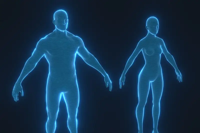 Human Hologram 3D Models Asset Thumbnail