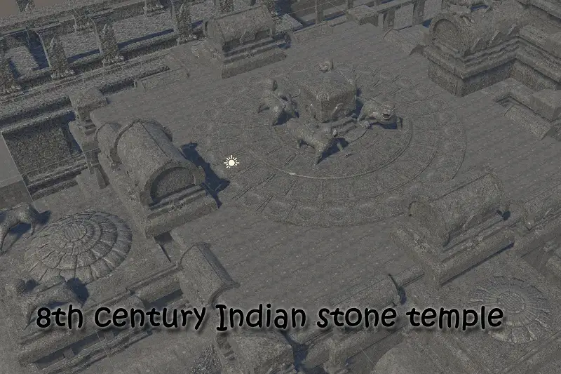 8th century Indian stone temple Asset Thumbnail