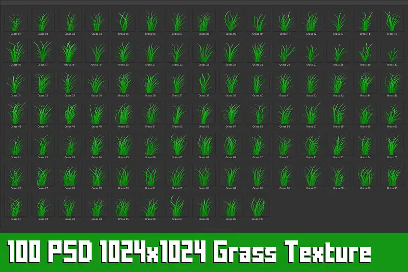 Stunning Low Poly Grass Textures Asset Thumbnail