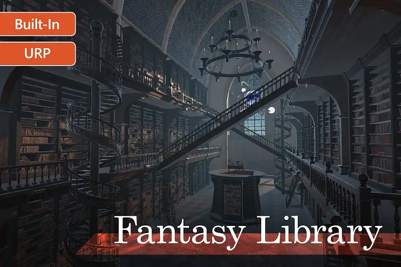Fantasy Library 3D Asset Thumbnail