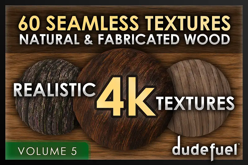 60 Natural Wood Textures (4k) HDRP Nature Seamless Materials - Vol. 5 Asset Thumbnail