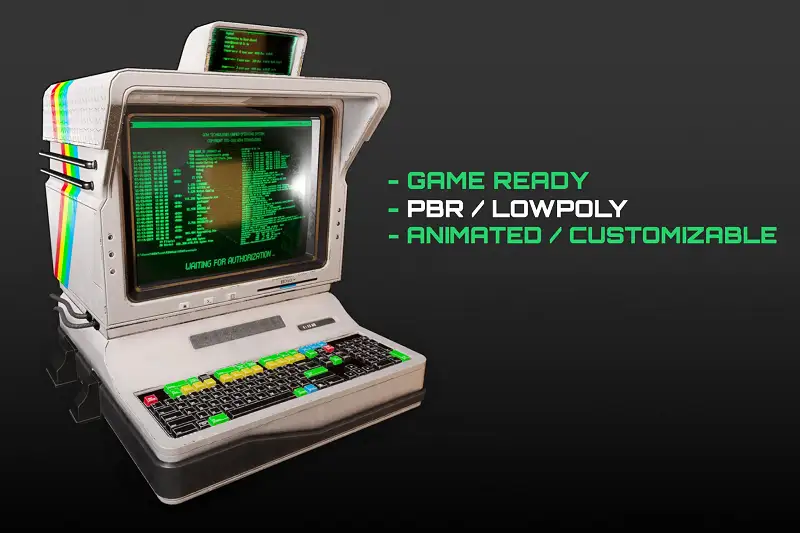 Computer Terminal PBR Asset Asset Thumbnail