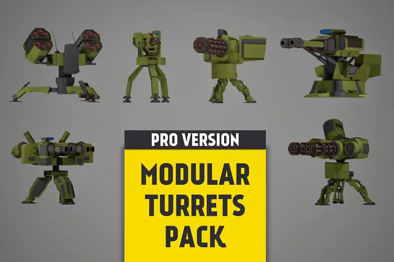 Polygon Modular Turrets Pro Asset Thumbnail