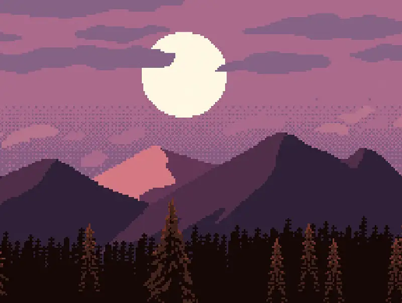 Parallax Dusk Mountain Background Asset Thumbnail