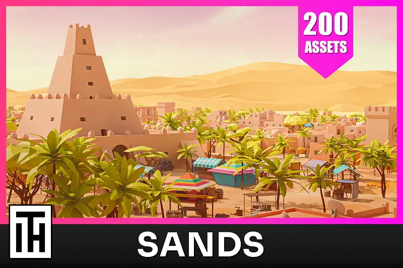 Desert City Sands - Low Poly 3D Models Pack Asset Thumbnail