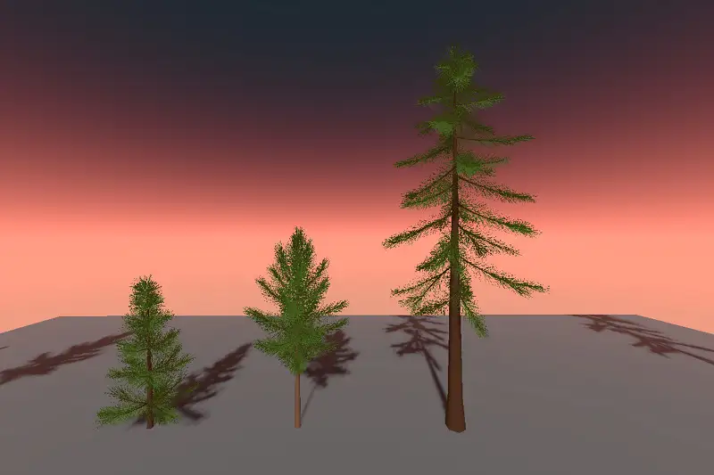Low Poly Pine Trees Pack With High Quality Animations Asset Thumbnail