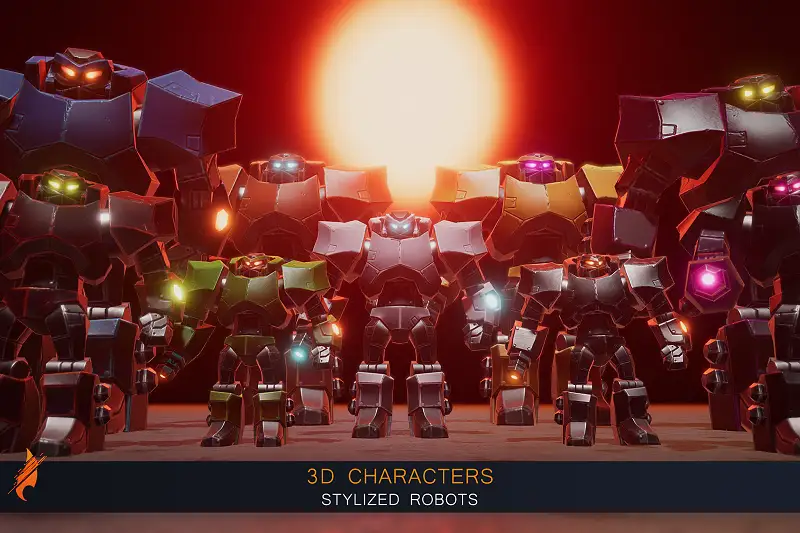 Stylized Robots (Humanoid rig) Asset Thumbnail