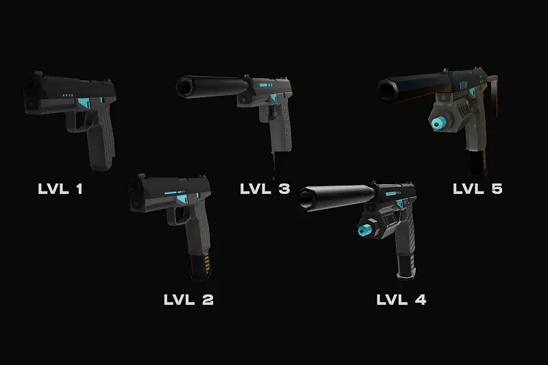 Stylized Sci-Fi Battle Pistol Asset Thumbnail