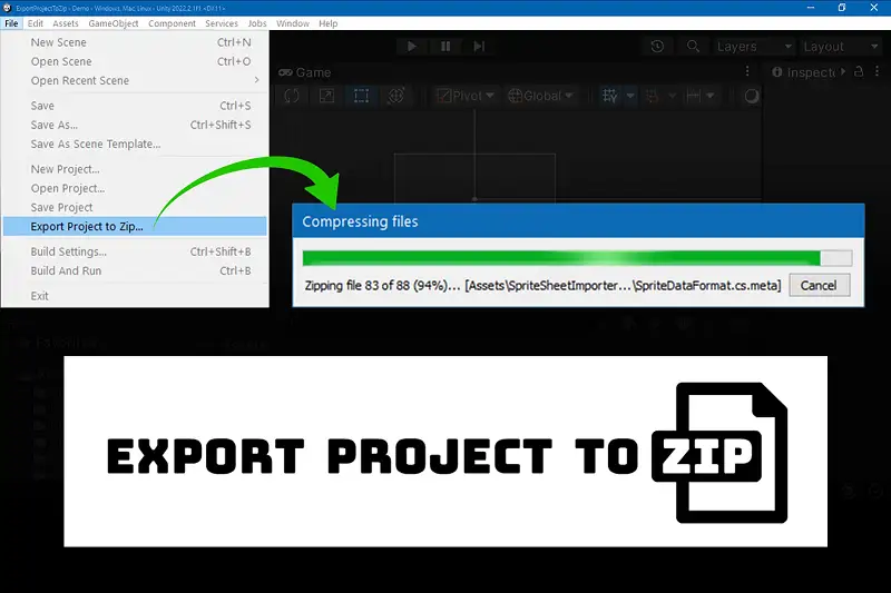 Export Project to Zip Asset Thumbnail