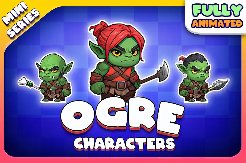 Tiny Ogre 2D Animated Character Asset Thumbnail