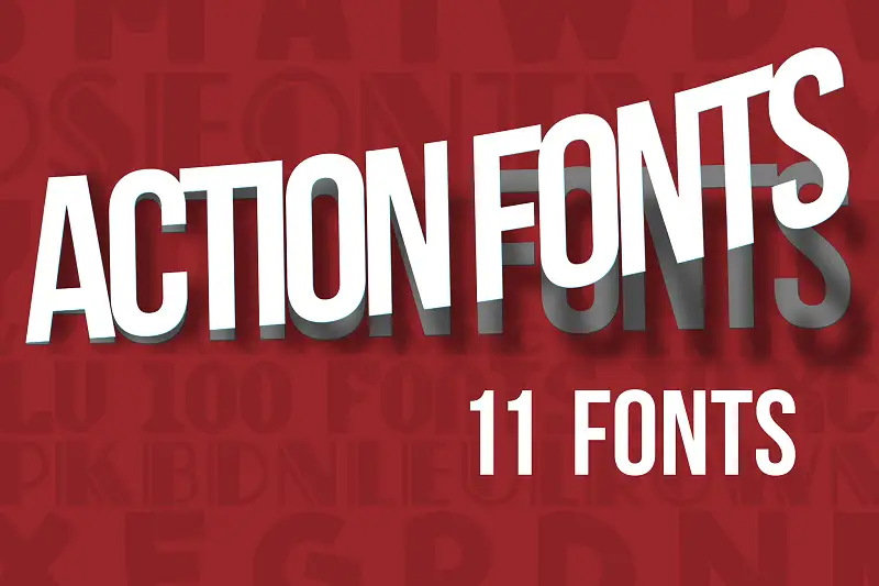 Action Fonts Pack Asset Thumbnail
