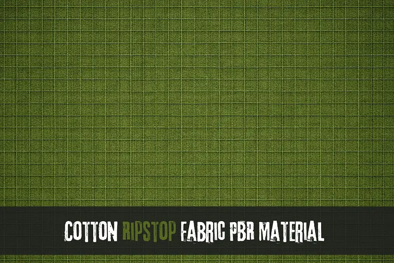Cotton Ripstop Fabric PBR Asset Thumbnail