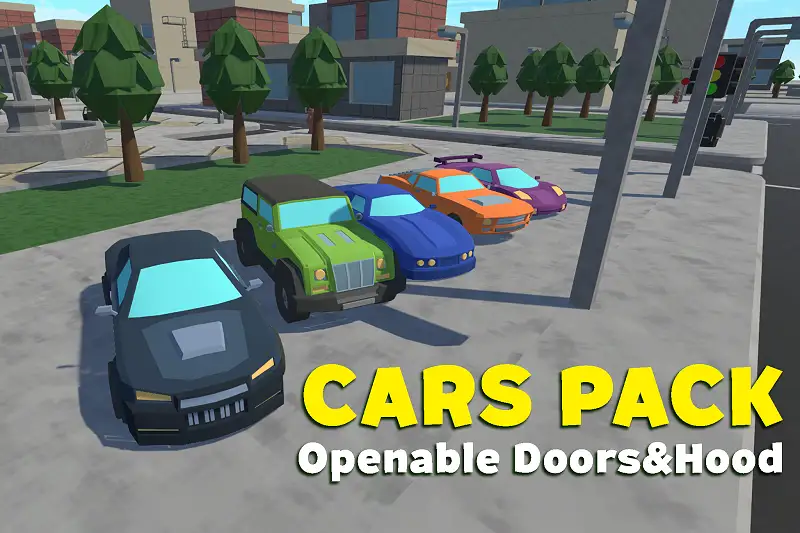 Cars Pack | Openable Doors & Hood | Hypercasual Asset Thumbnail