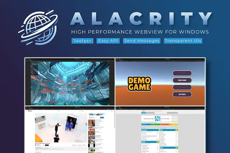 Alacrity - High Performance (144fps+) WebView for Windows Asset Thumbnail
