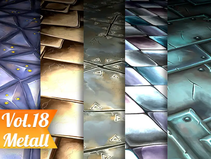 Texture Set Vol.18 Hand Painted Metall Asset Thumbnail