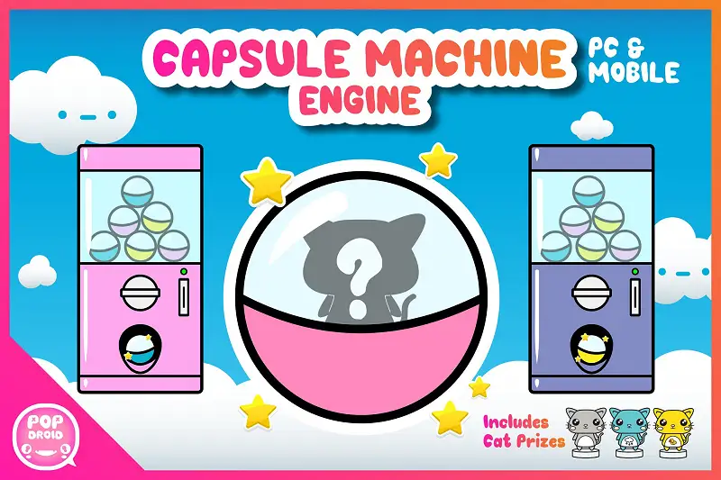 Capsule Machine Engine : A Kawaii Gashapon Collecting Kit/Loot System Mobile/PC Asset Thumbnail