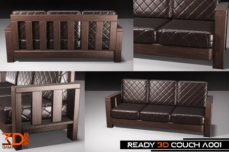 Ready 3D Couch A001 Asset Thumbnail