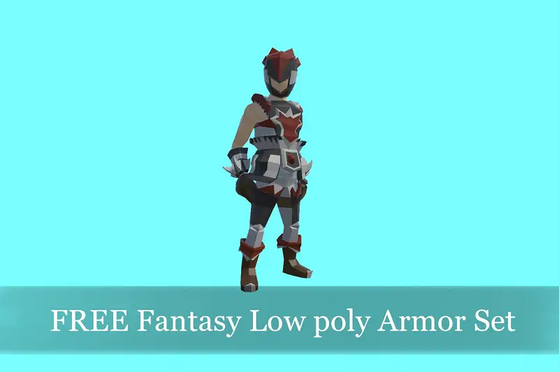 FREE Fantasy Low poly Armor Set for RPG Asset Thumbnail