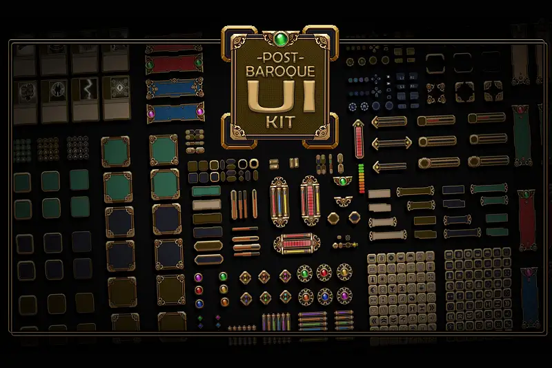 Post-Baroque UI/GUI Kit Asset Thumbnail
