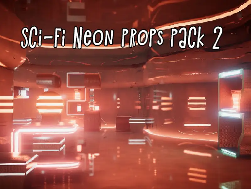 Sci-Fi Neon Props Pack 2 Asset Thumbnail