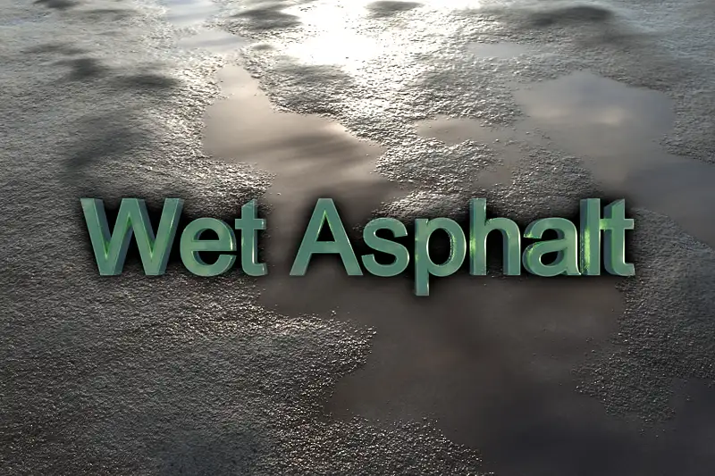 Realistic Wet Asphalt - Complete Material Asset Thumbnail