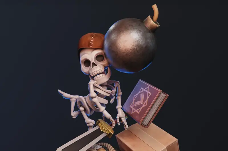 cute Skull Pbr Asset Thumbnail