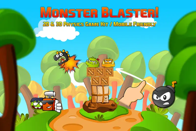 Monster Blaster! 2D & 3D Physics Game Kit Asset Thumbnail