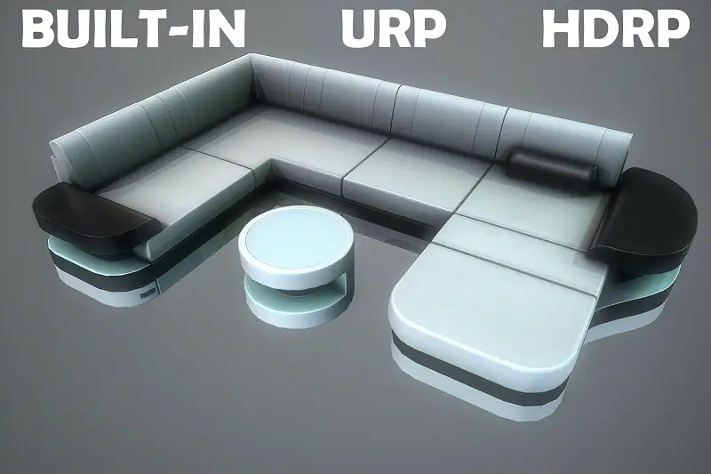 Futuristic Couch Set - Sci-fi Sofa Asset Thumbnail