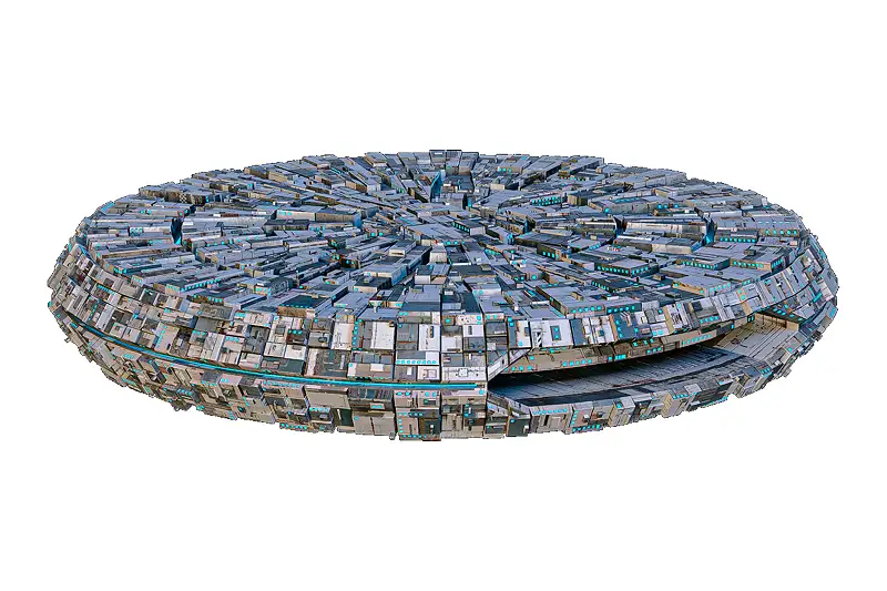 Futuristic UFO Spaceship Model Asset Thumbnail