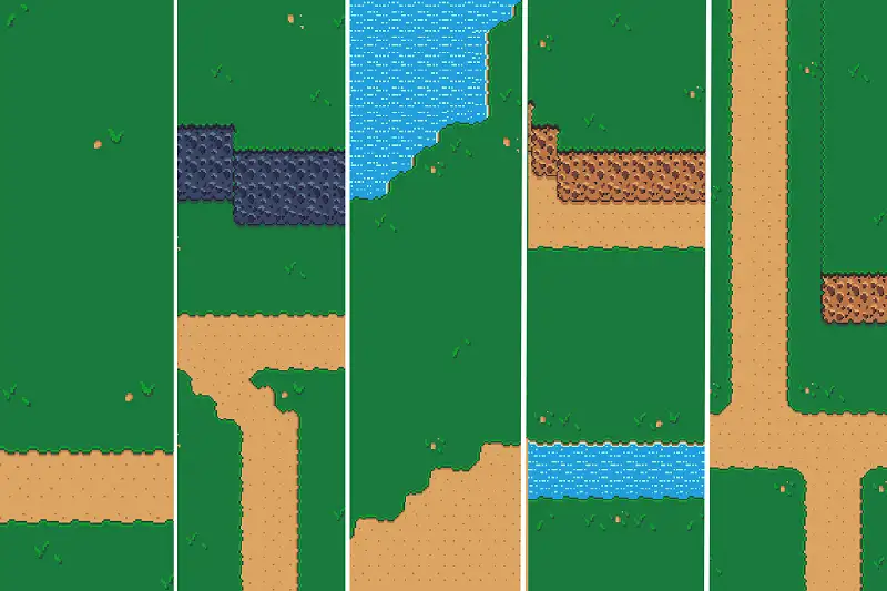 2D Grassy Plains Tileset Asset Thumbnail
