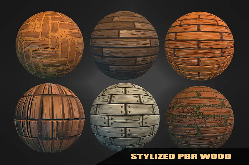 Stylized Wood Planks PBR Materials Vol 01 Asset Thumbnail