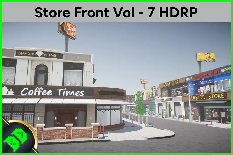Store Front Vol - 7 HDRP: High-Poly 3D Models and Textures Asset Image