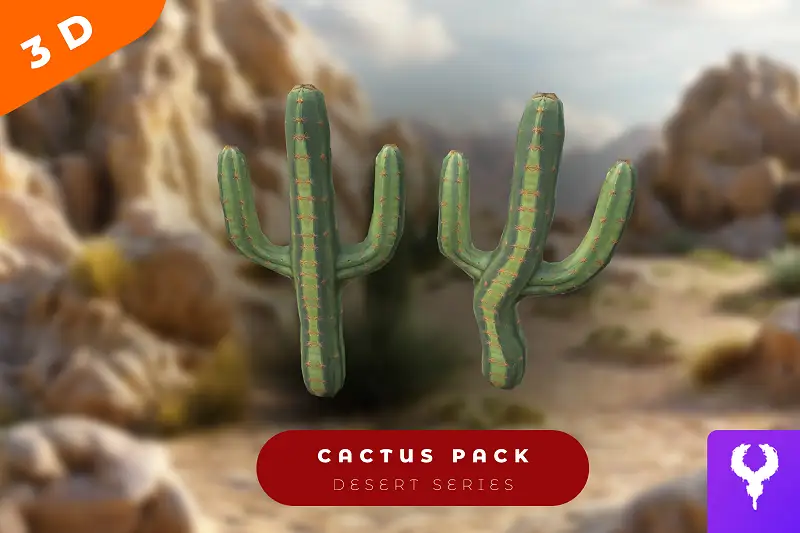Cartoon Cactus Pack Asset Thumbnail