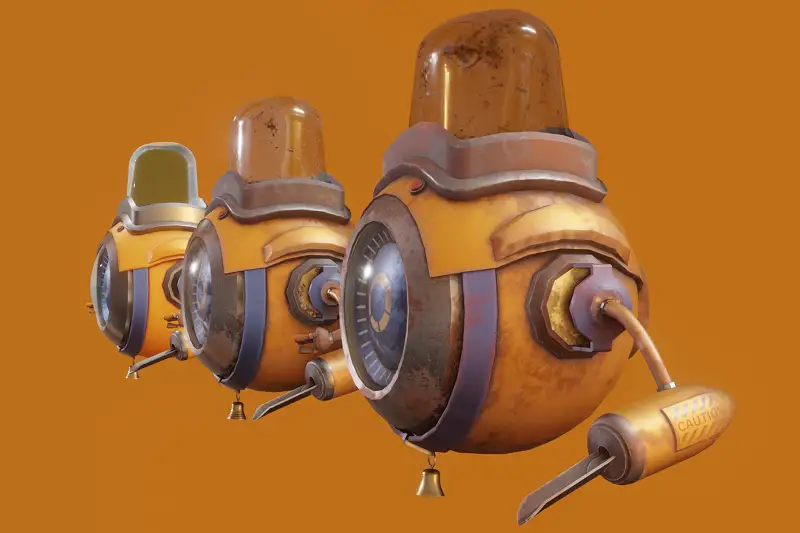Farmer - Agricultural Robot 3D Model Asset Thumbnail