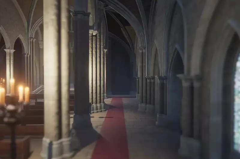 Authentic Medieval Church Scene Asset Thumbnail